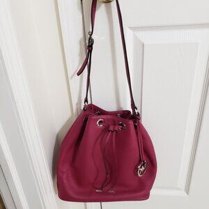 Michael Kors drawstring bag raspberry color